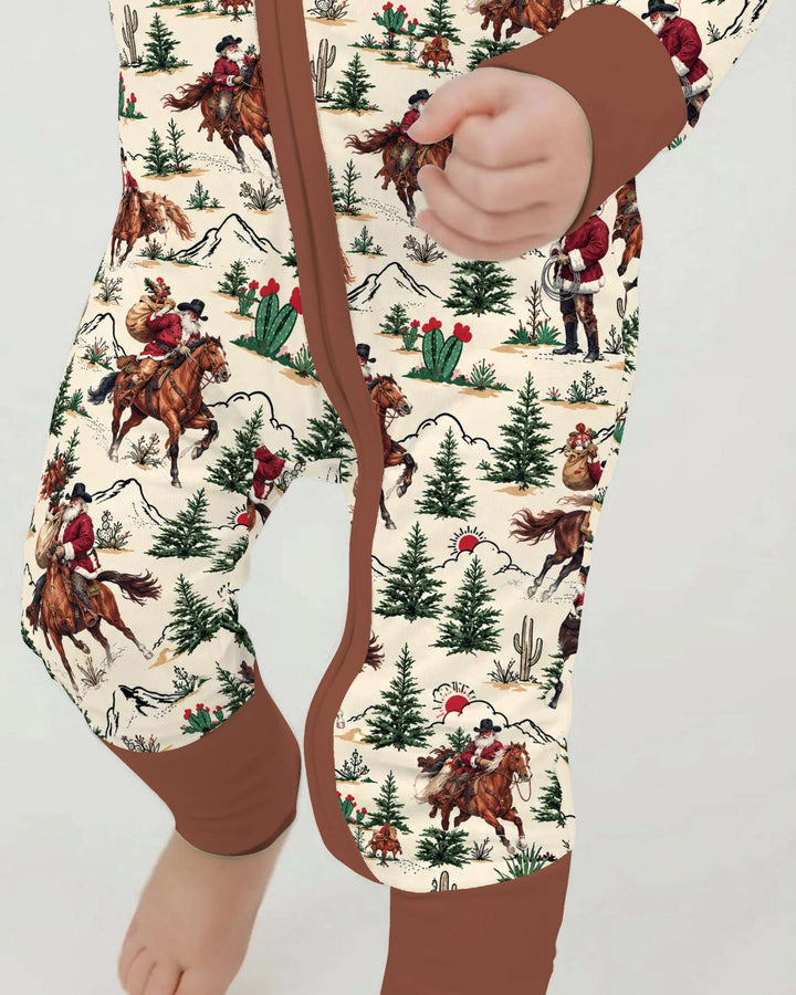 Western Cowboy Santa Christmas Bamboo Convertible Zippy