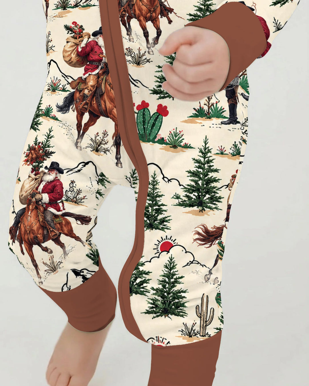 Western Cowboy Santa Christmas Bamboo Convertible Zippy