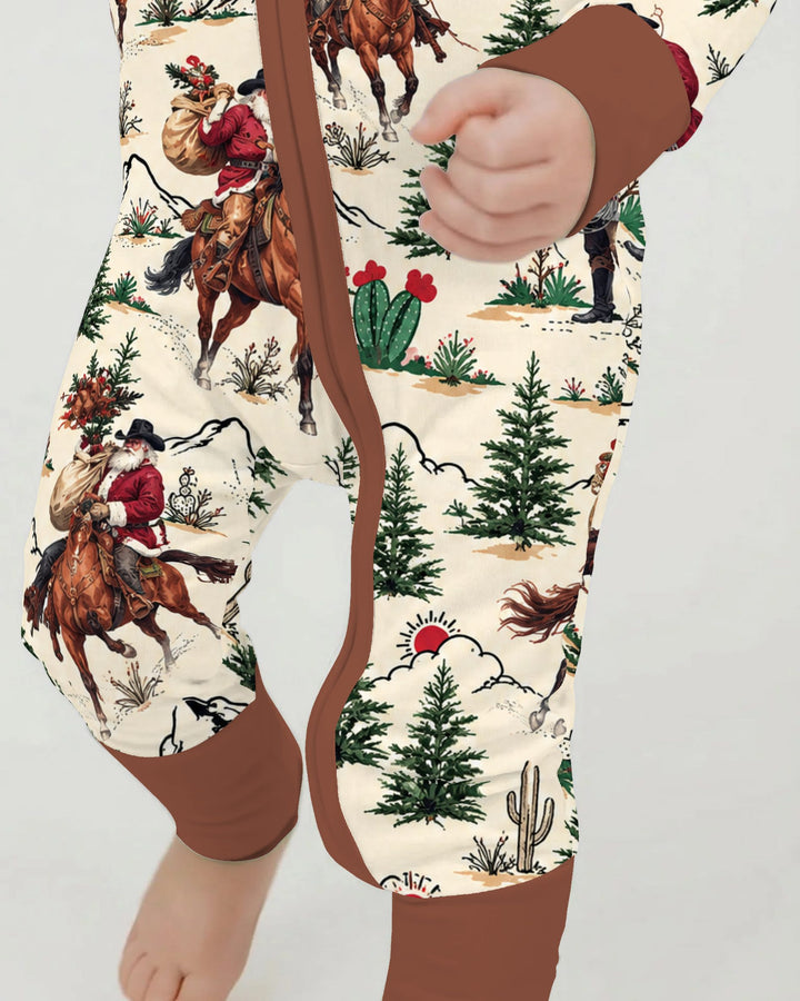 Western Cowboy Santa Christmas Bamboo Convertible Zippy