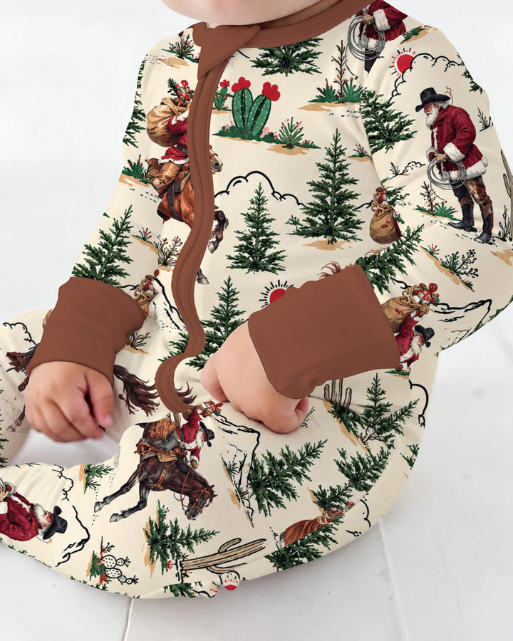 Western Cowboy Santa Christmas Bamboo Convertible Zippy