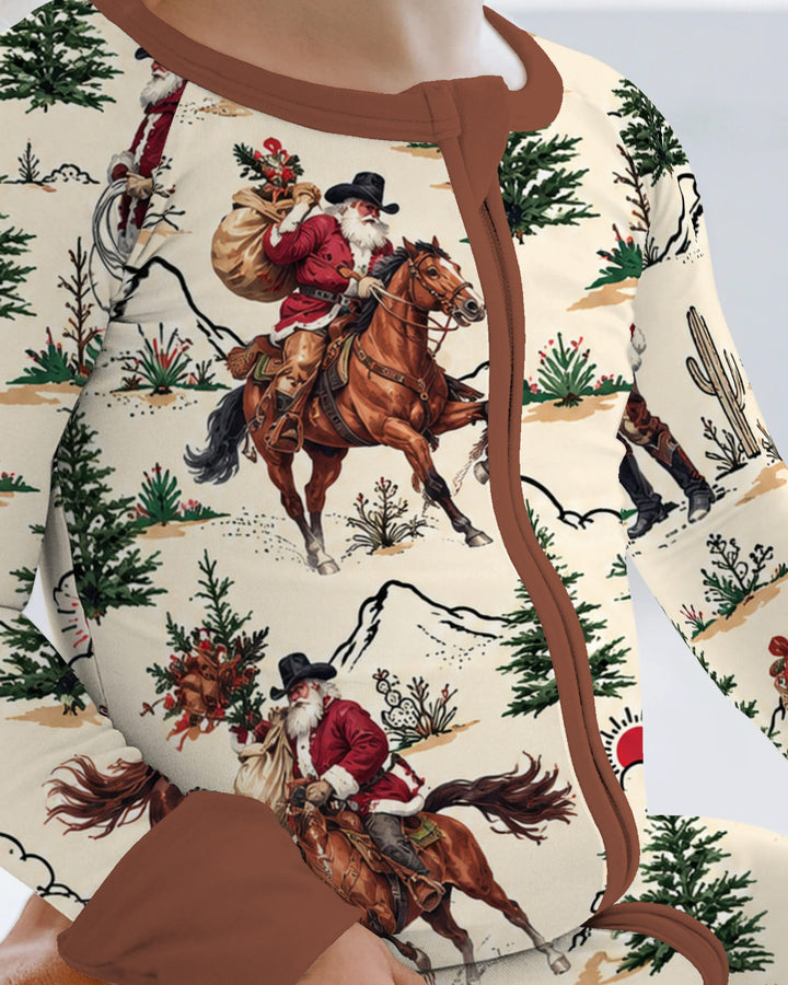 Western Cowboy Santa Christmas Bamboo Convertible Zippy