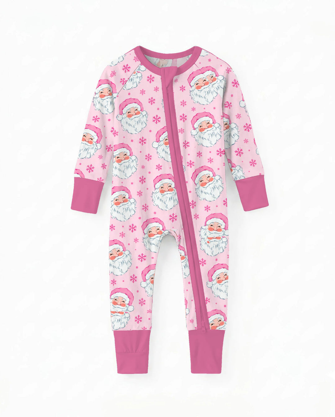 Pink Santa Snowflakes Bamboo Convertible Zippy