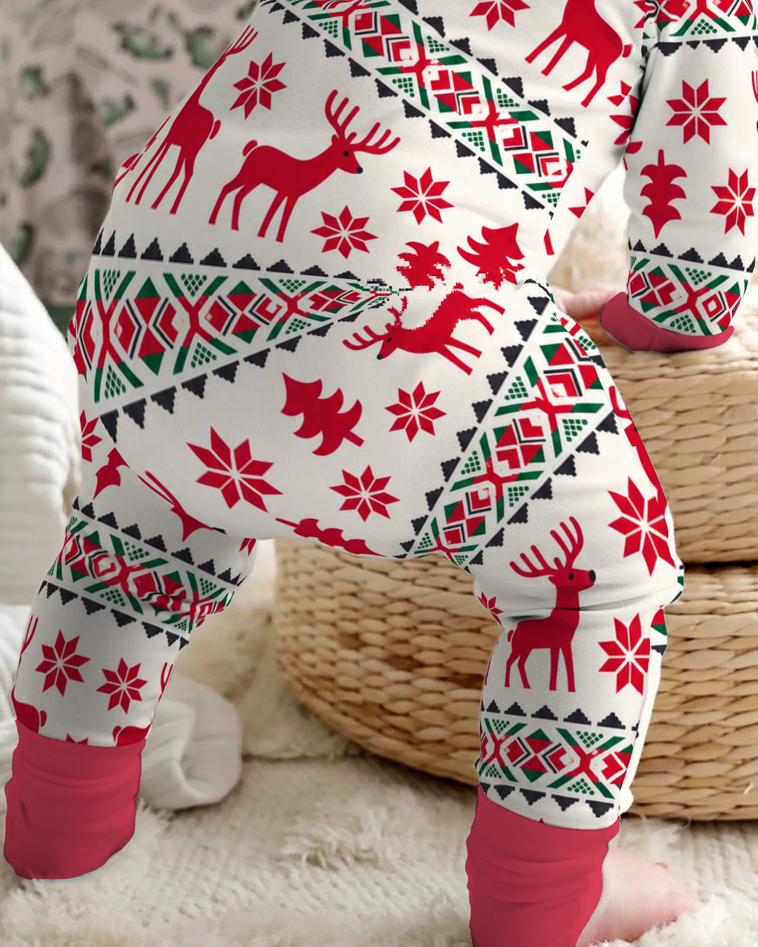 Nordic Reindeer Christmas Bamboo Convertible Zippy