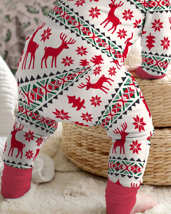 Nordic Reindeer Christmas Bamboo Convertible Zippy