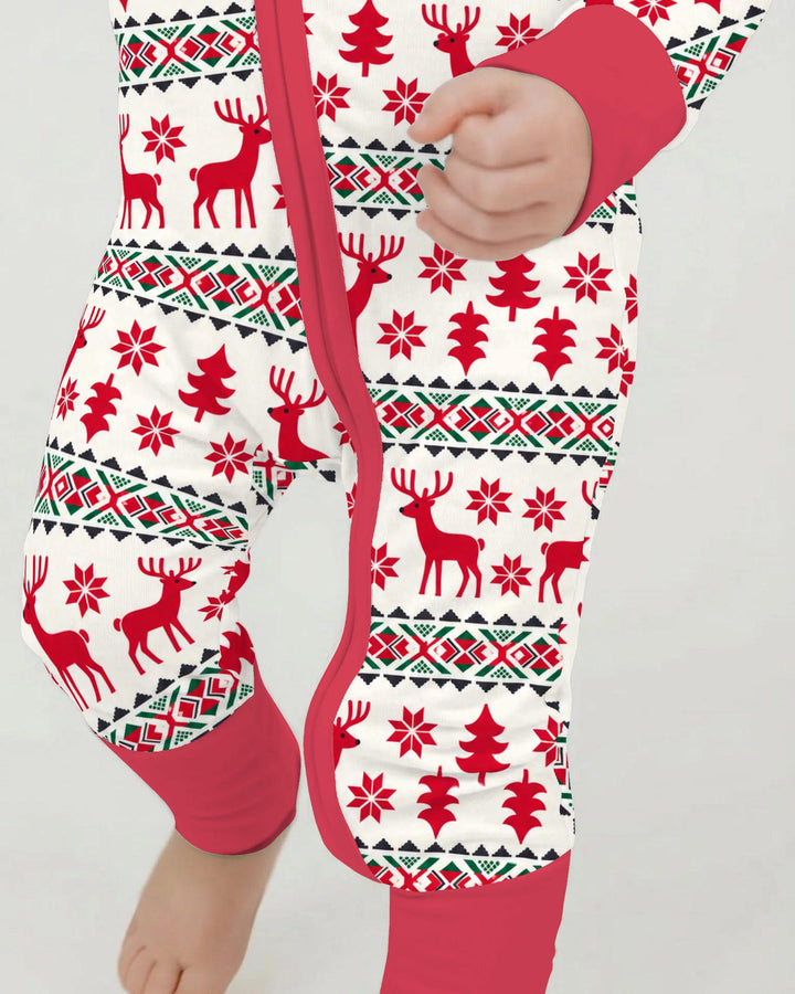 Nordic Reindeer Christmas Bamboo Convertible Zippy