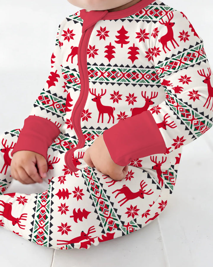 Nordic Reindeer Christmas Bamboo Convertible Zippy