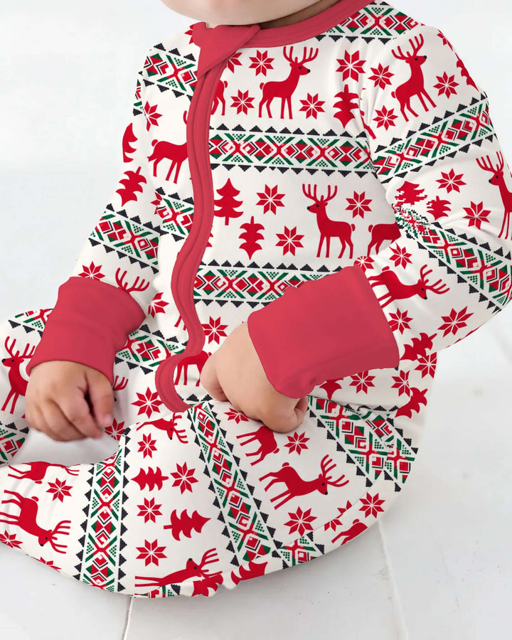 Nordic Reindeer Christmas Bamboo Convertible Zippy