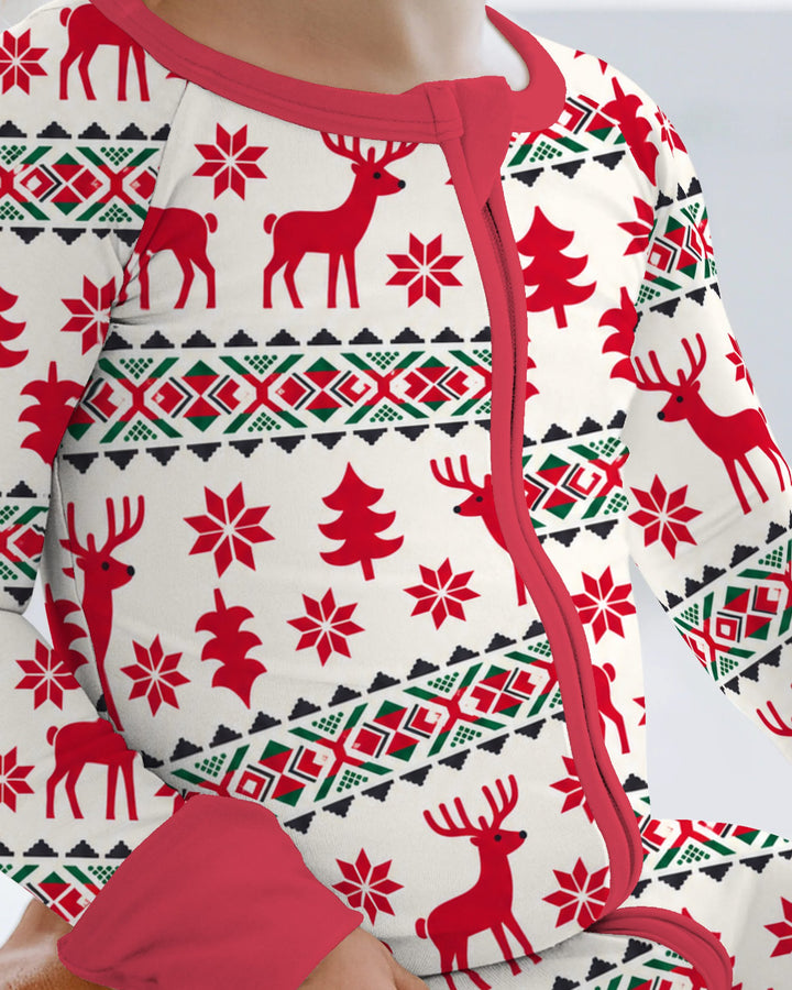 Nordic Reindeer Christmas Bamboo Convertible Zippy