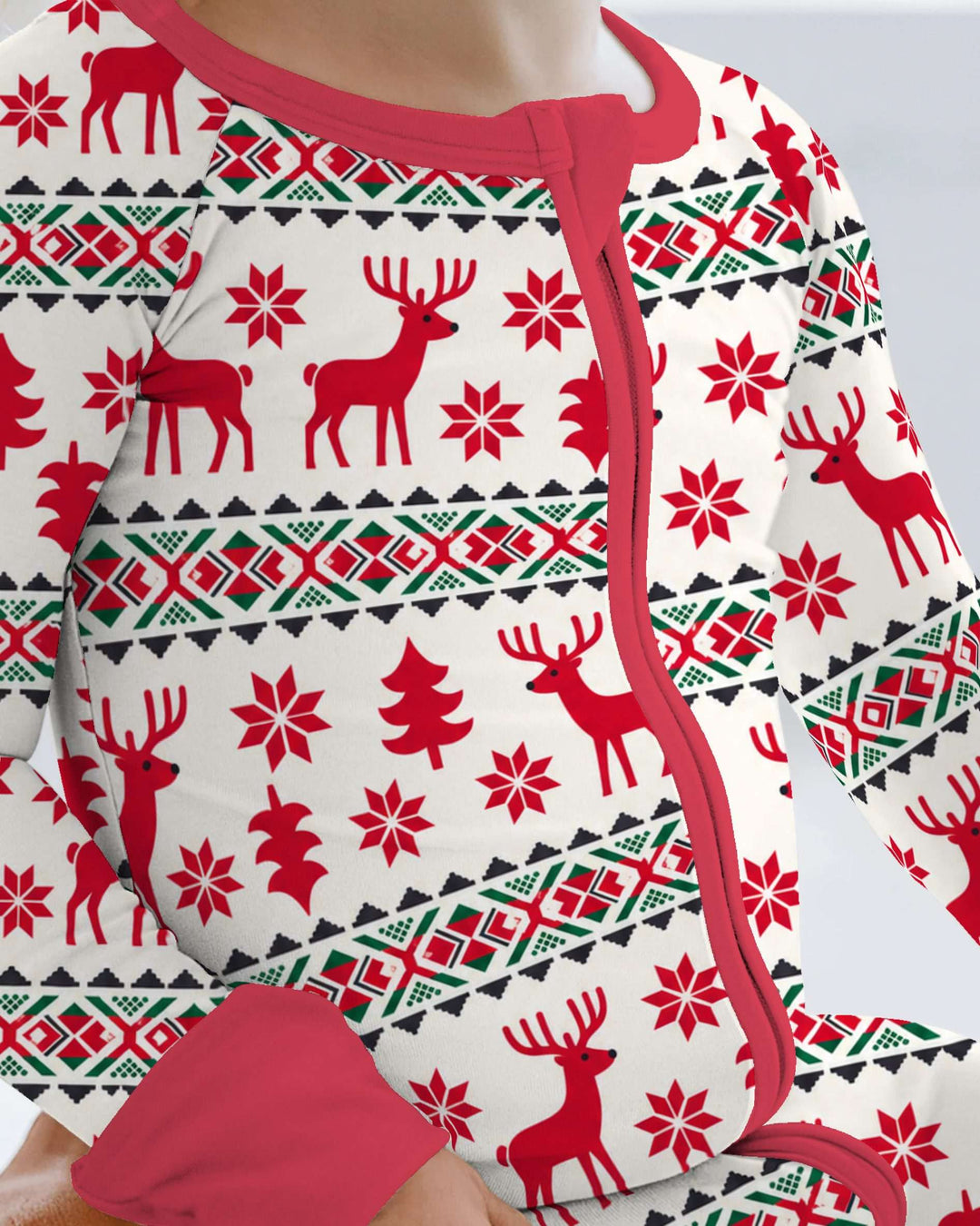 Nordic Reindeer Christmas Bamboo Convertible Zippy