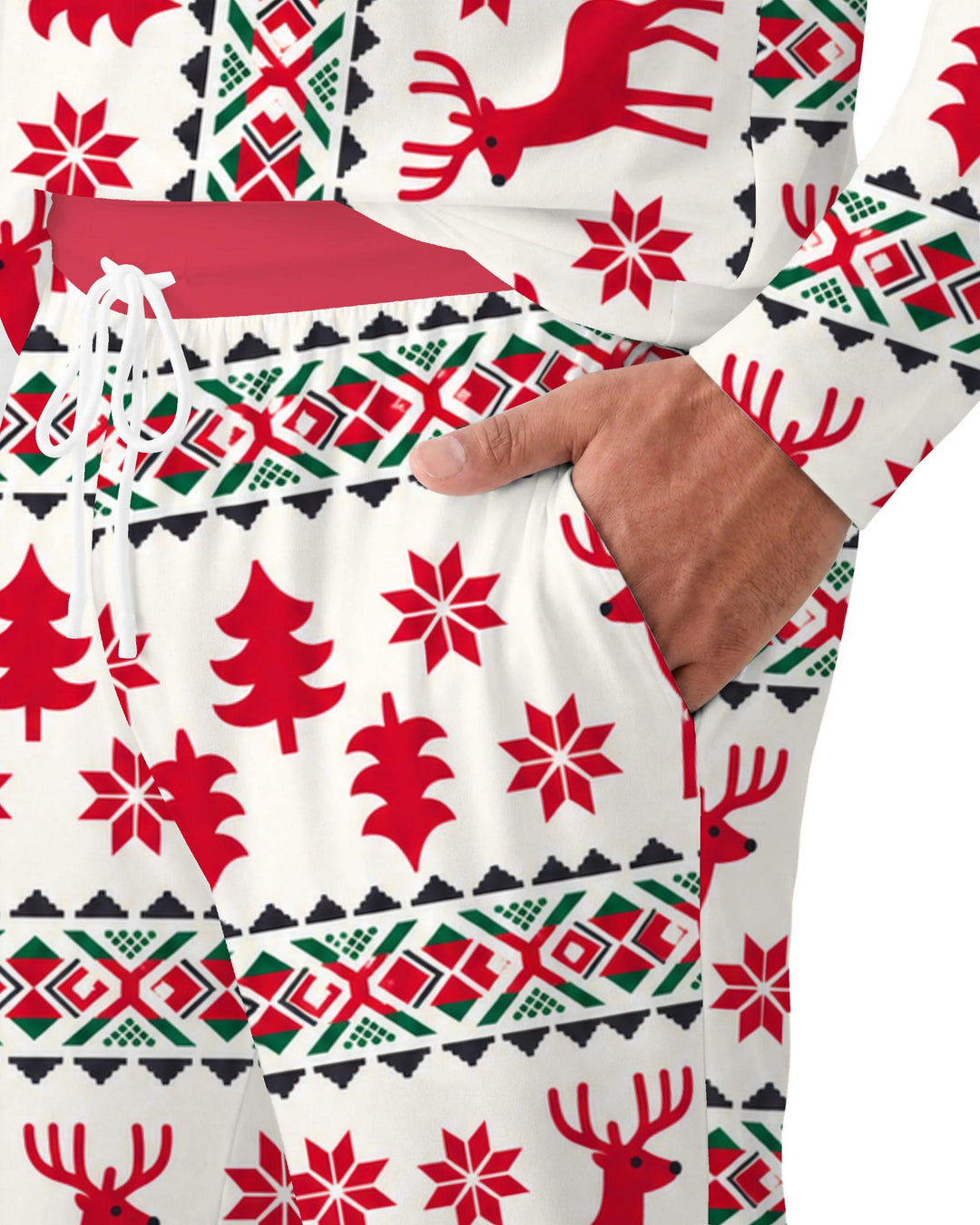 Nordic Reindeer Christmas Bamboo Men's Pajama Set