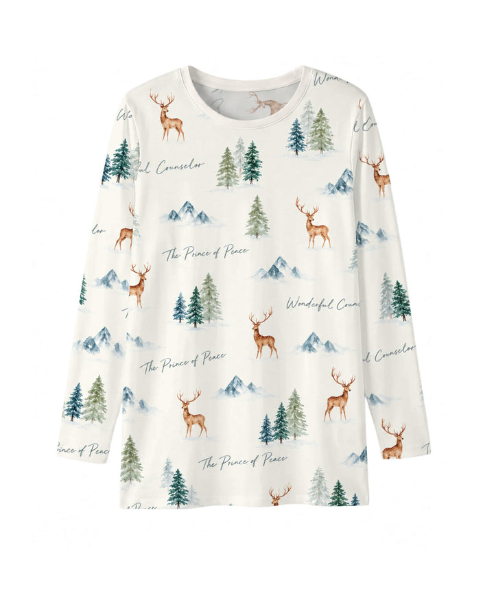 Prince of Peace Winter Woodland Bamboo Men's Pajama Set