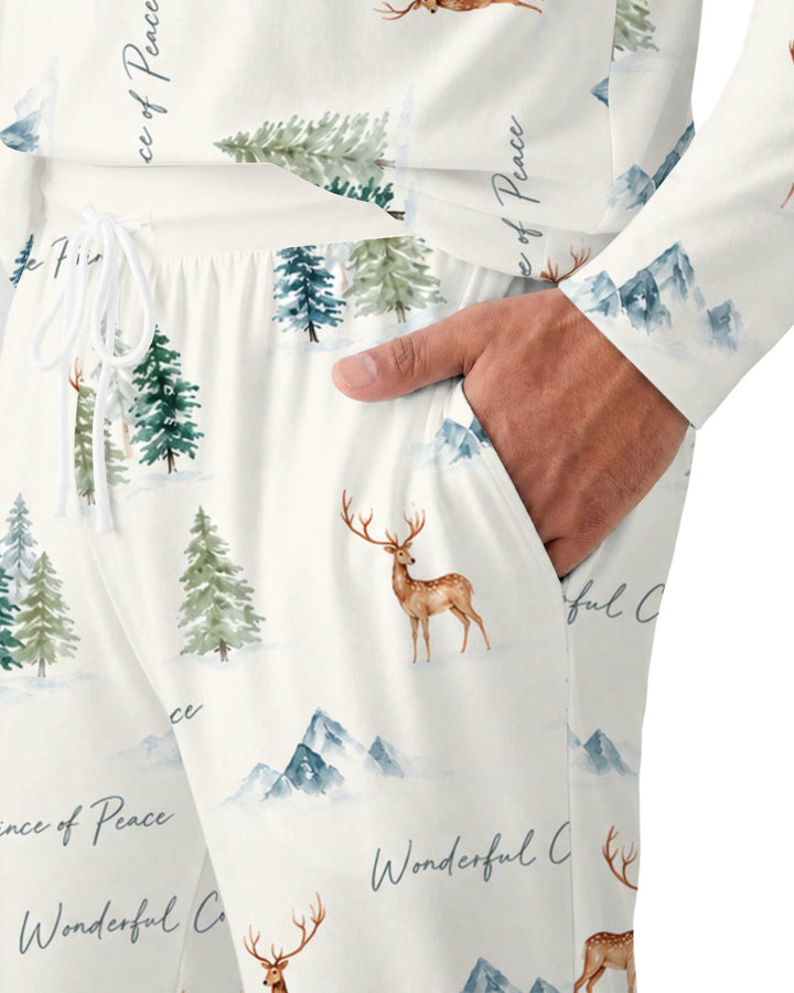 Prince of Peace Winter Woodland Bamboo Men's Pajama Set