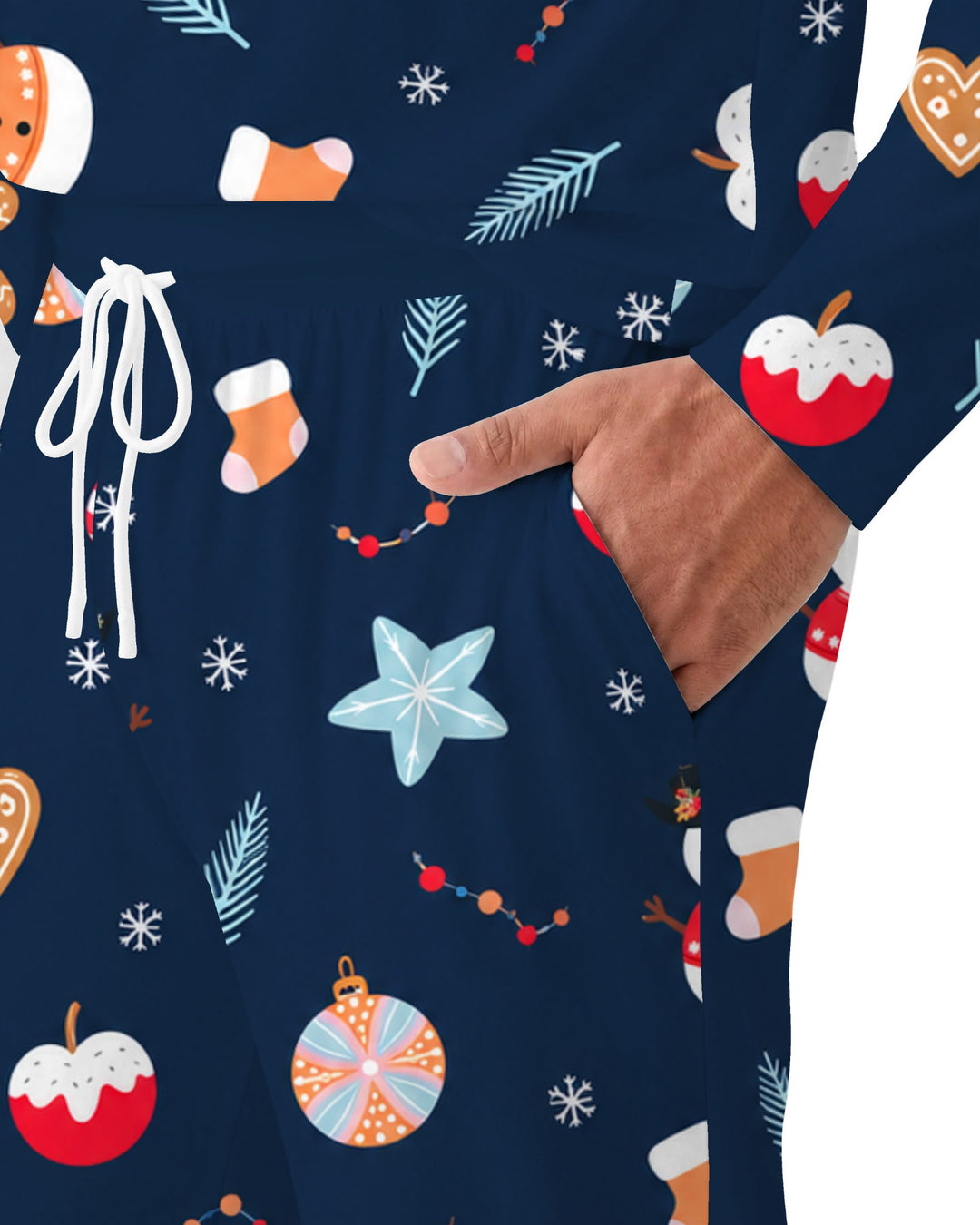 Midnight Snowman Christmas Treats Bamboo Men's Pajama Set
