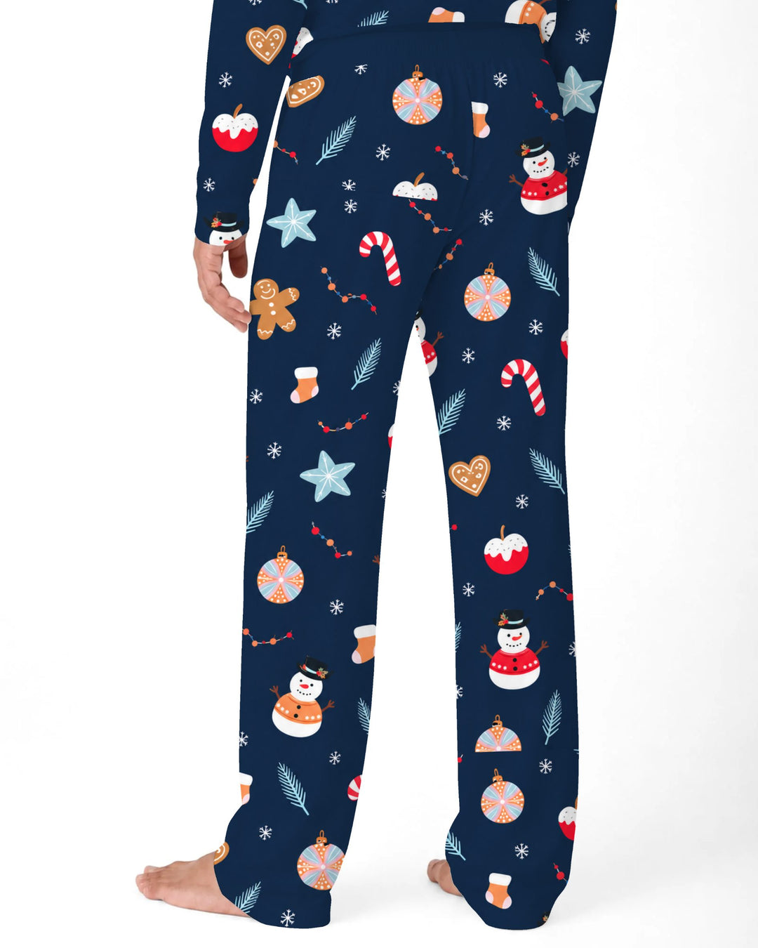 Midnight Snowman Christmas Treats Bamboo Men's Pajama Set