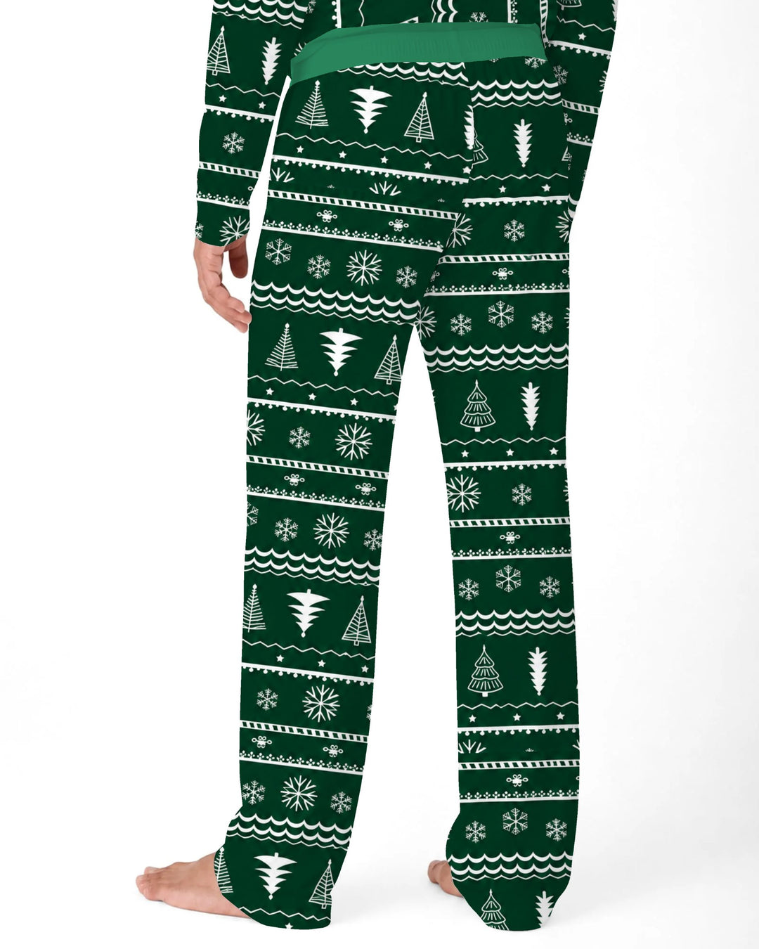 Evergreen Nordic Christmas Trees Bamboo Men's Pajama Set