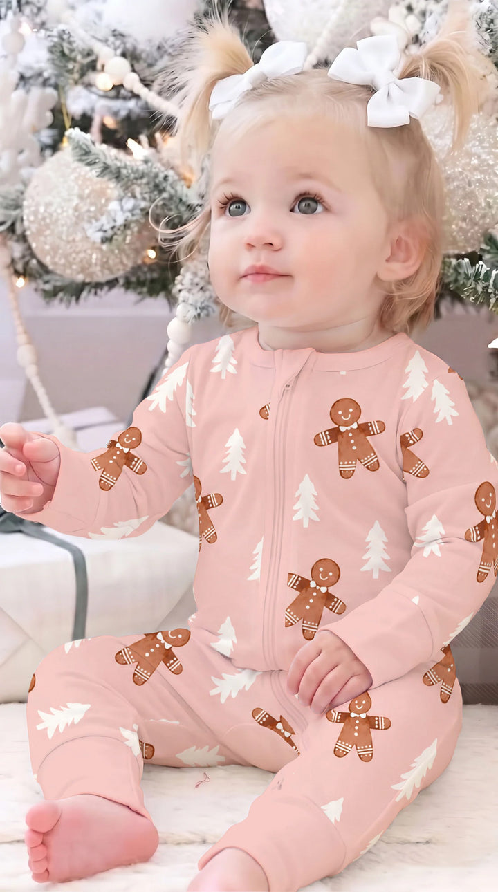Pink Gingerbread Christmas Forest Bamboo Convertible Zippy