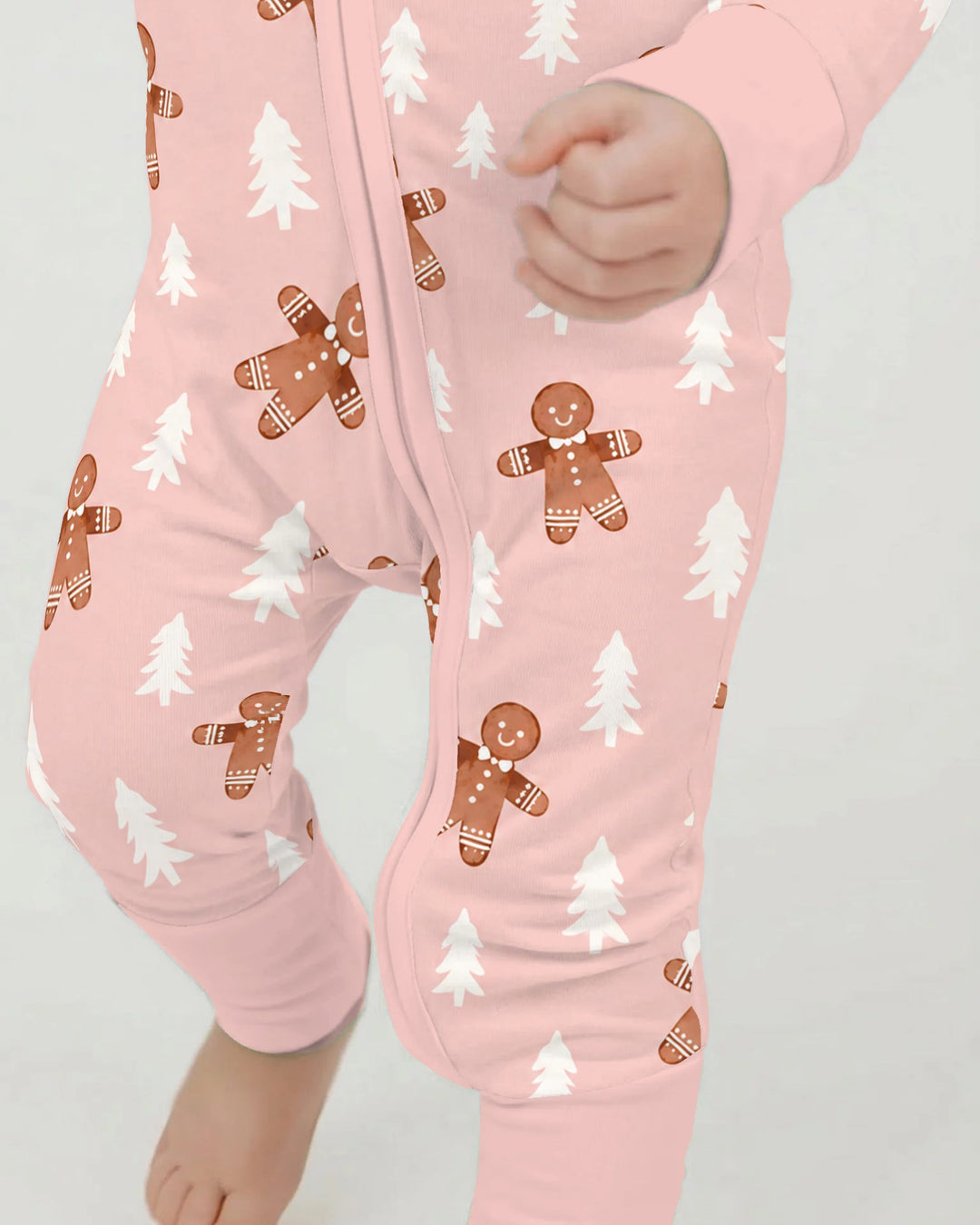 Pink Gingerbread Christmas Forest Bamboo Convertible Zippy