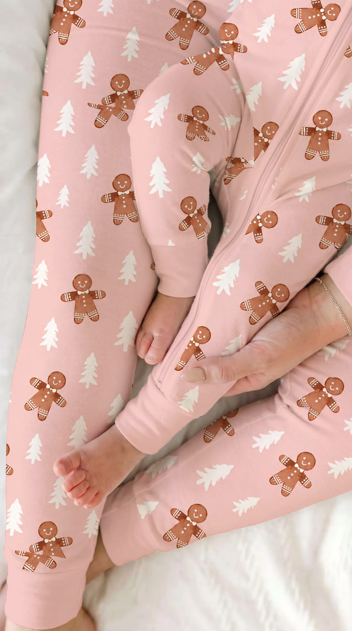 Pink Gingerbread Christmas Forest Bamboo Convertible Zippy