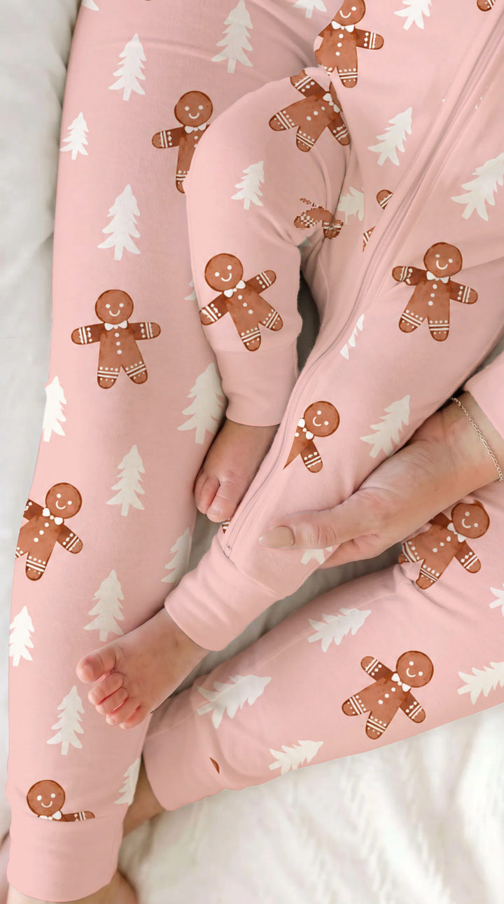 Pink Gingerbread Christmas Forest Bamboo Convertible Zippy