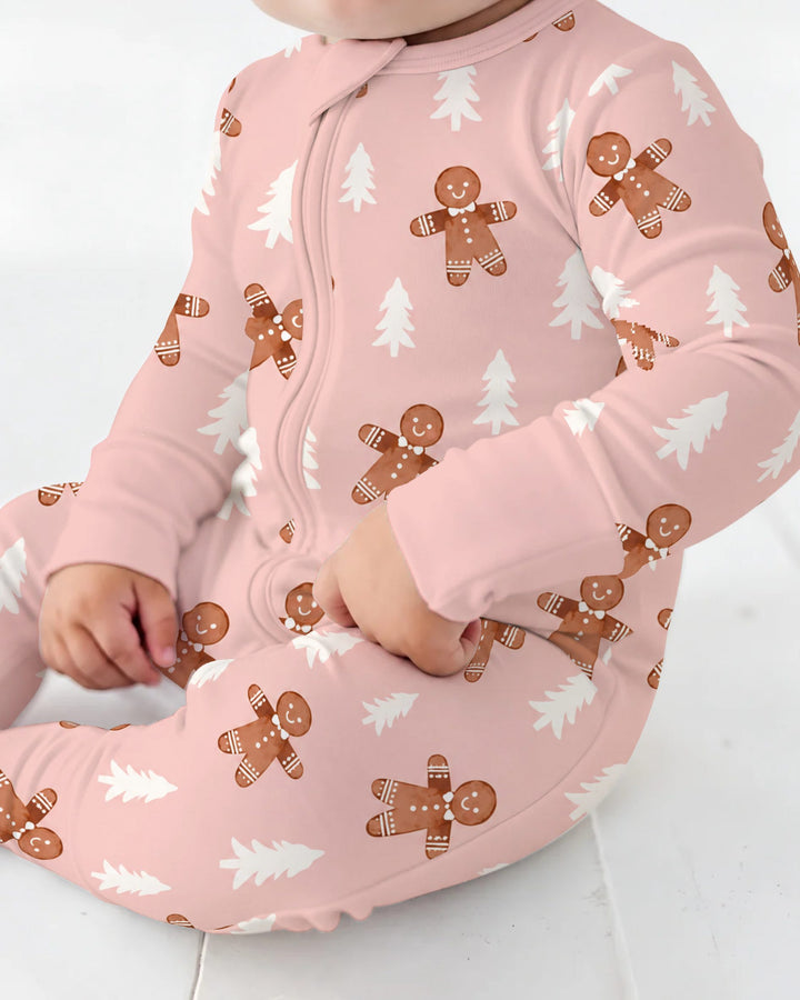 Pink Gingerbread Christmas Forest Bamboo Convertible Zippy