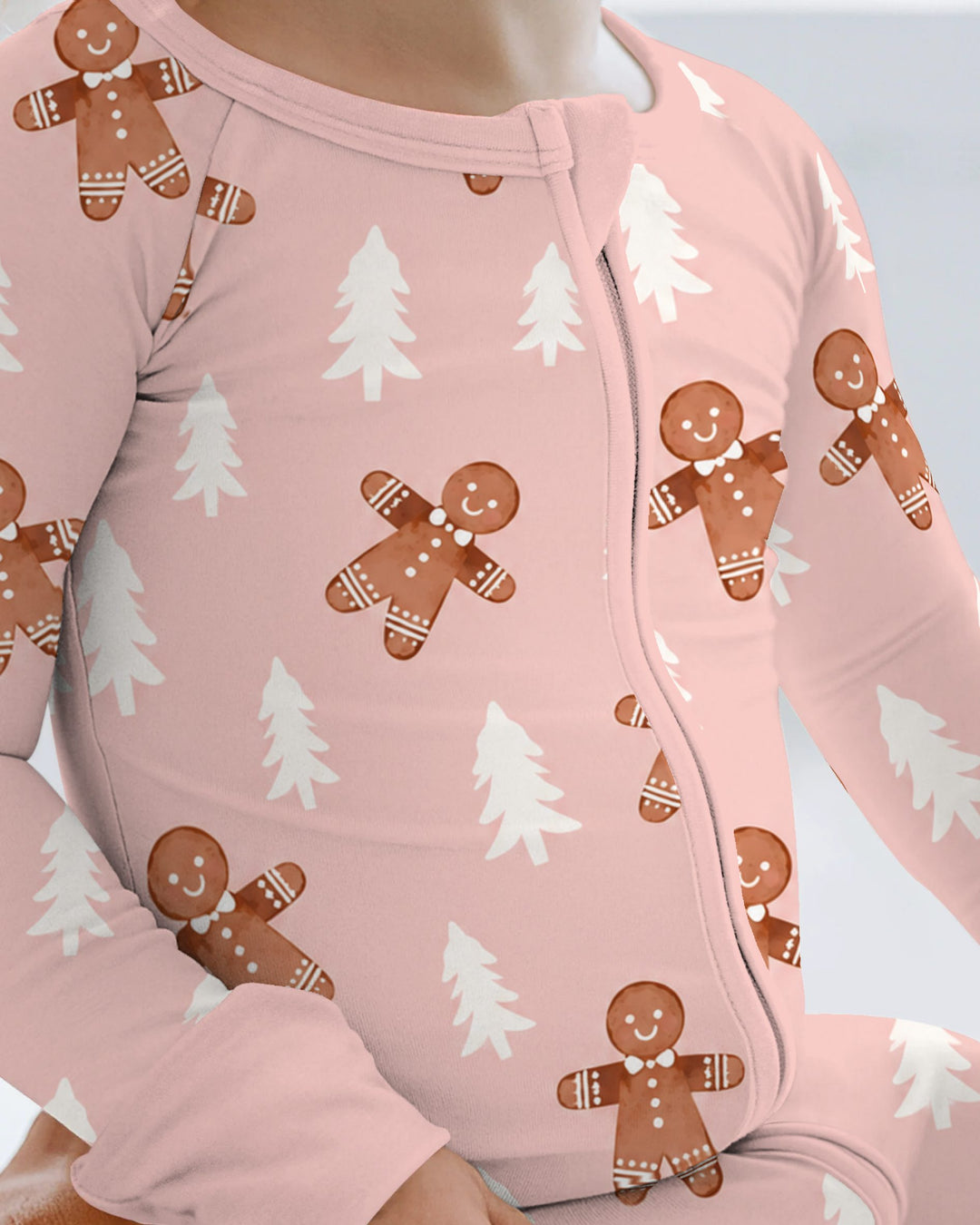 Pink Gingerbread Christmas Forest Bamboo Convertible Zippy