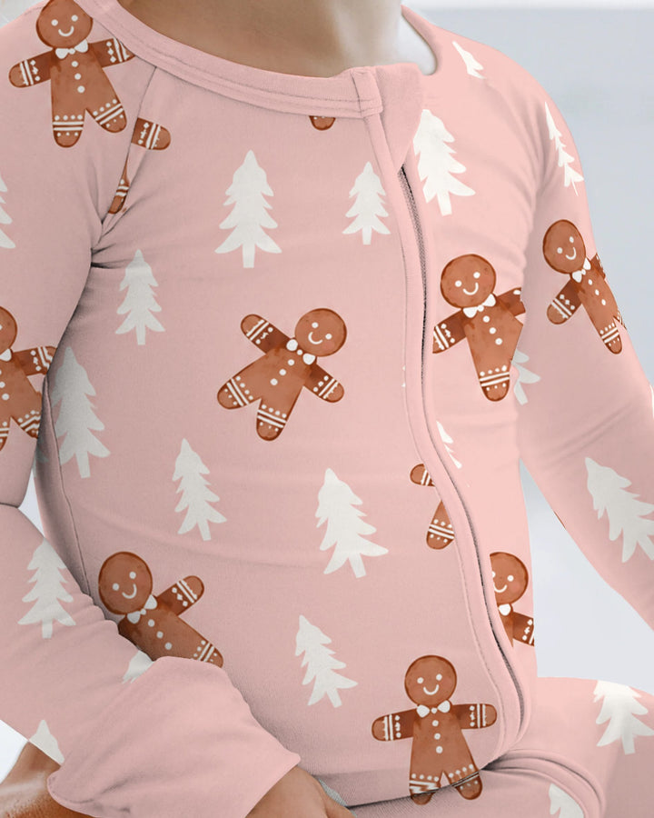 Pink Gingerbread Christmas Forest Bamboo Convertible Zippy