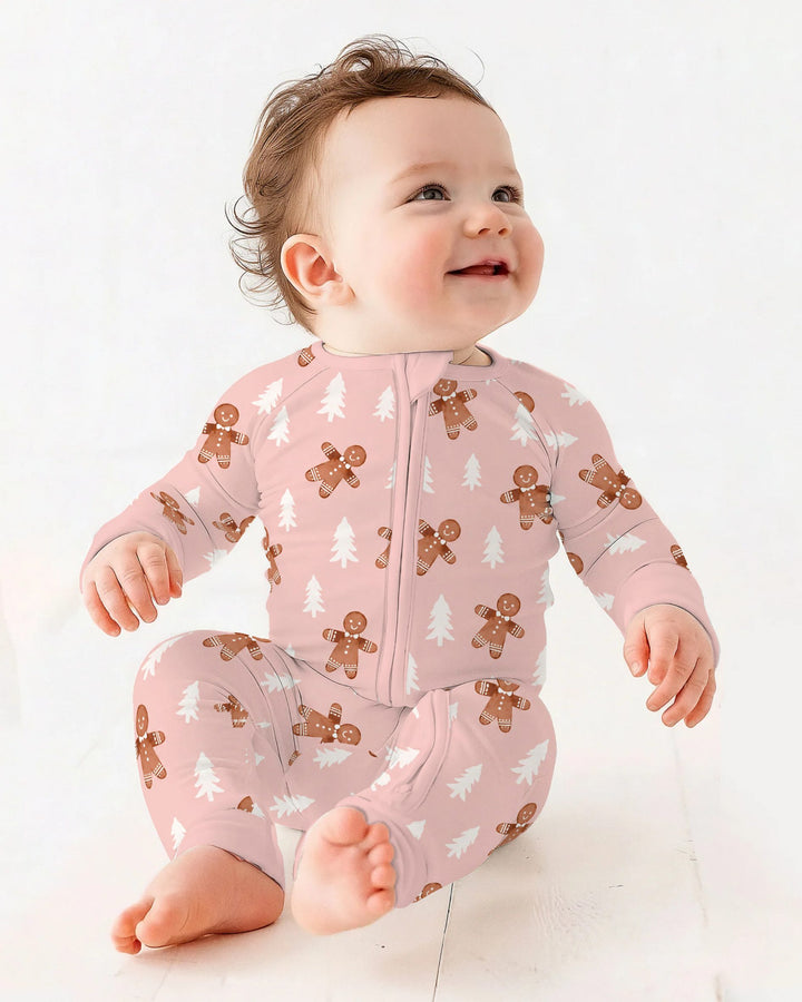 Pink Gingerbread Christmas Forest Bamboo Convertible Zippy