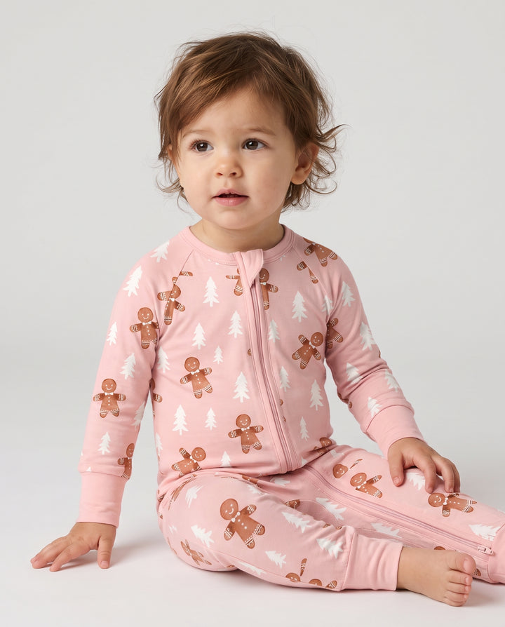 Pink Gingerbread Christmas Forest Bamboo Convertible Zippy