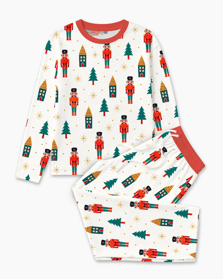 Classic Nutcracker Christmas Village Bamboo Men's Pajama Set