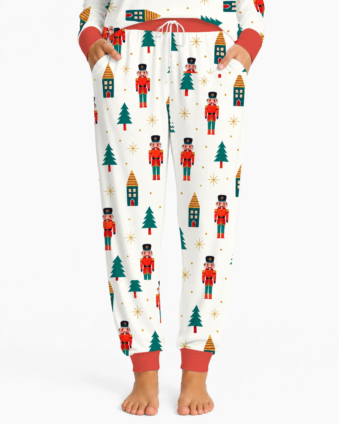 Classic Nutcracker Christmas Village Bamboo Women Pajama Set