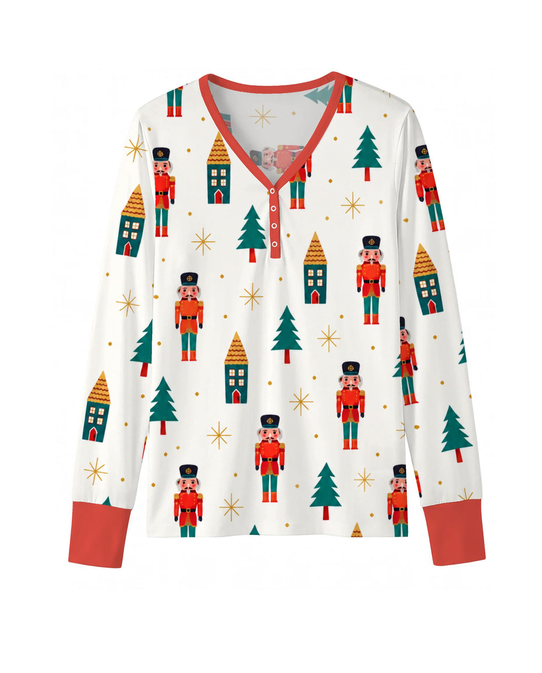 Classic Nutcracker Christmas Village Bamboo Women Pajama Set