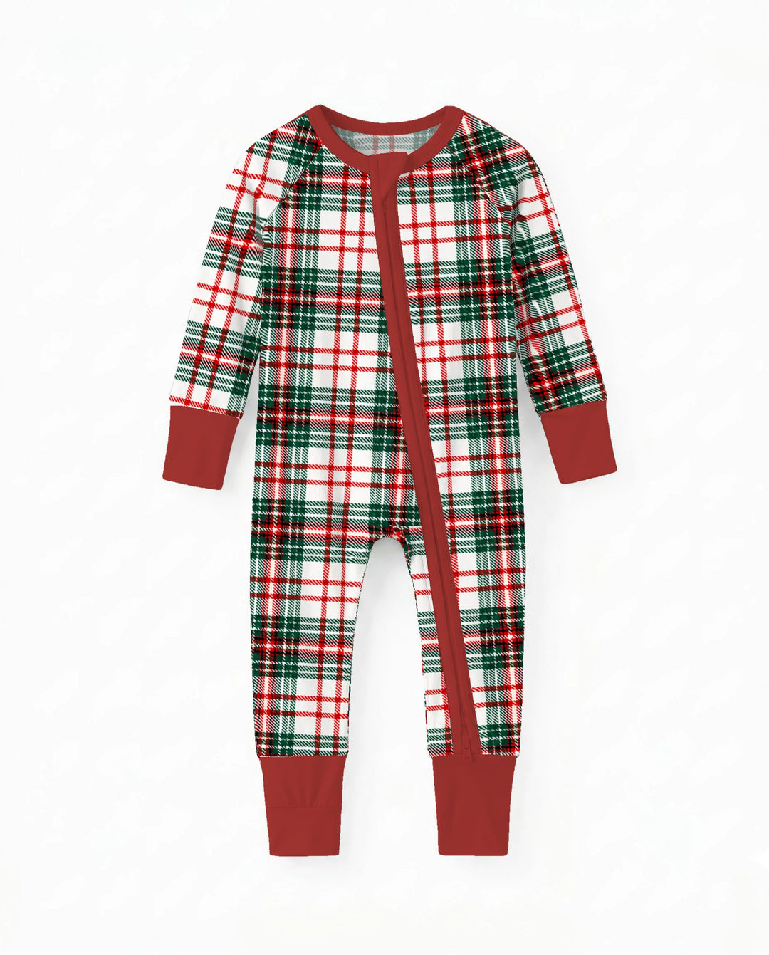 Classic Christmas Tartan Plaid Bamboo Convertible Zippy