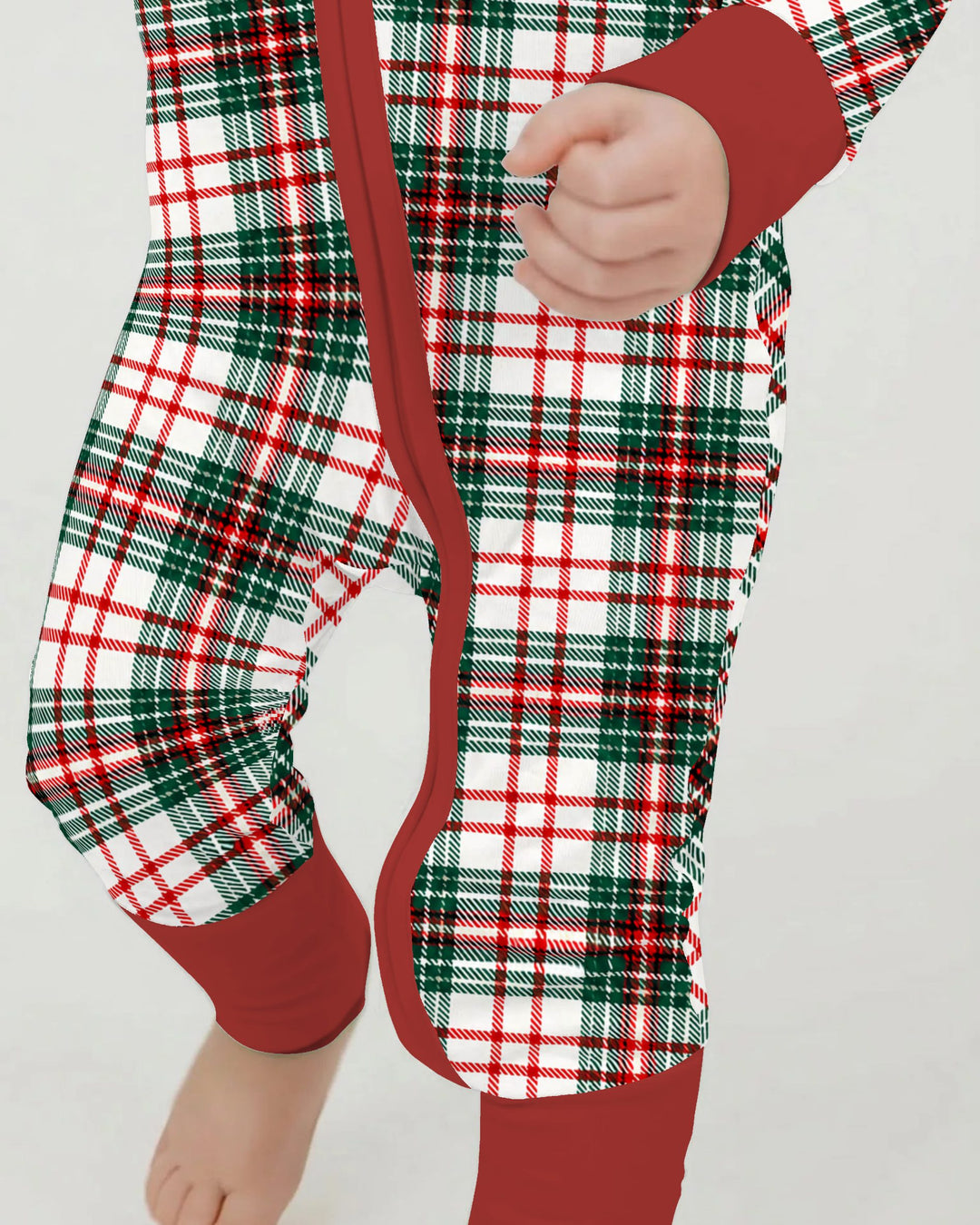 Classic Christmas Tartan Plaid Bamboo Convertible Zippy