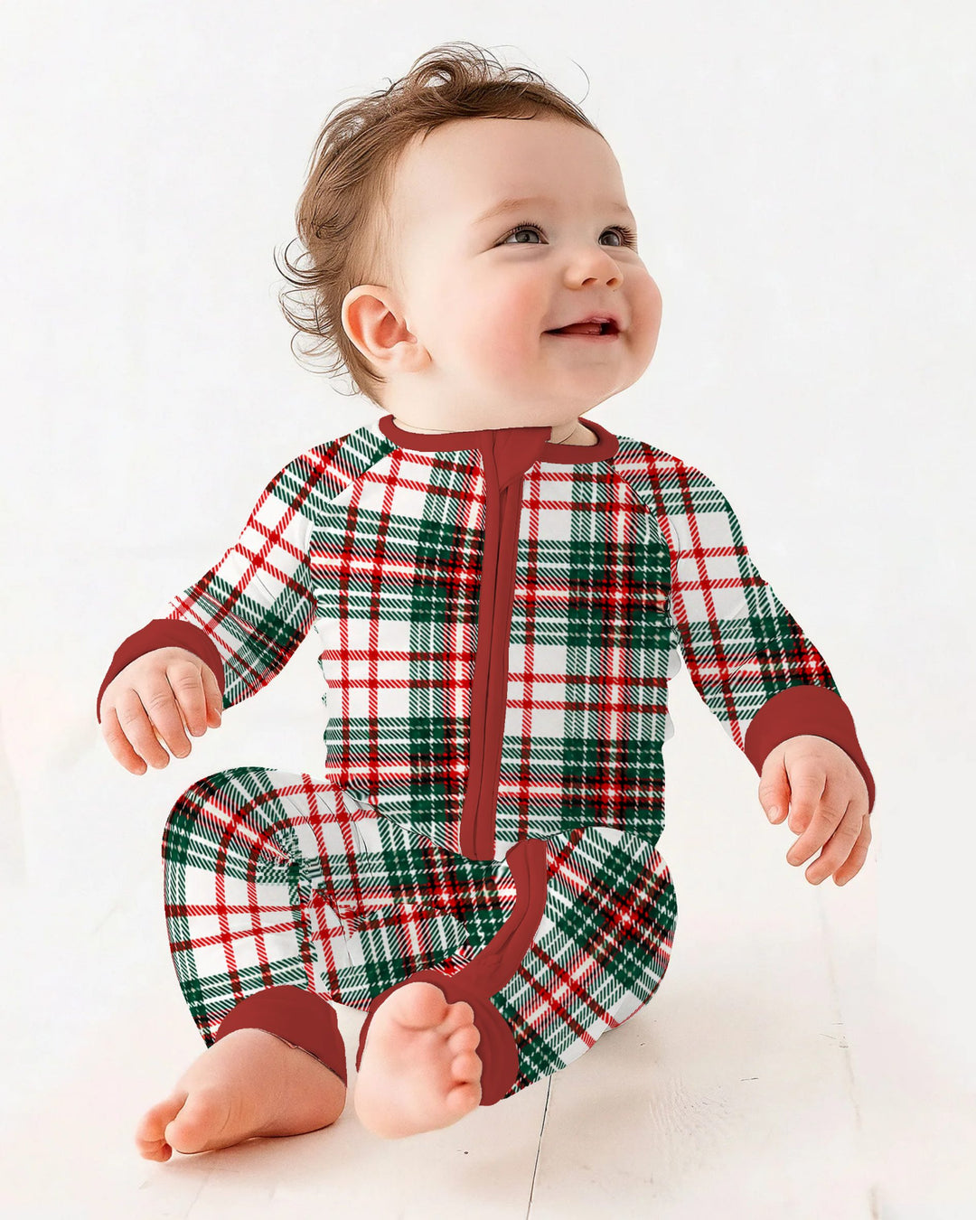Classic Christmas Tartan Plaid Bamboo Convertible Zippy