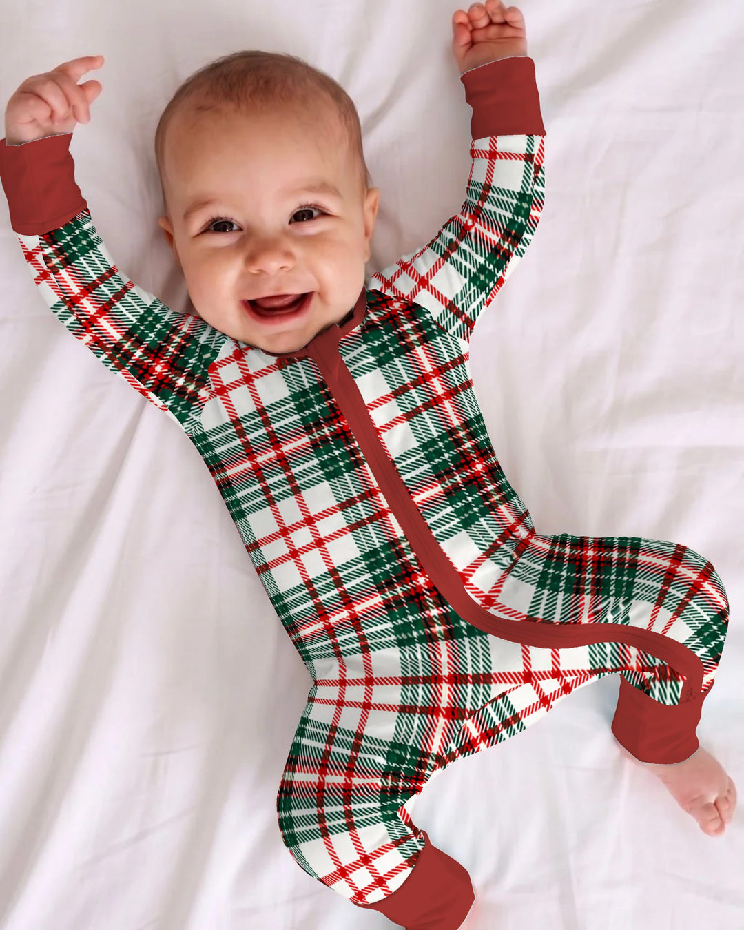 Classic Christmas Tartan Plaid Bamboo Convertible Zippy