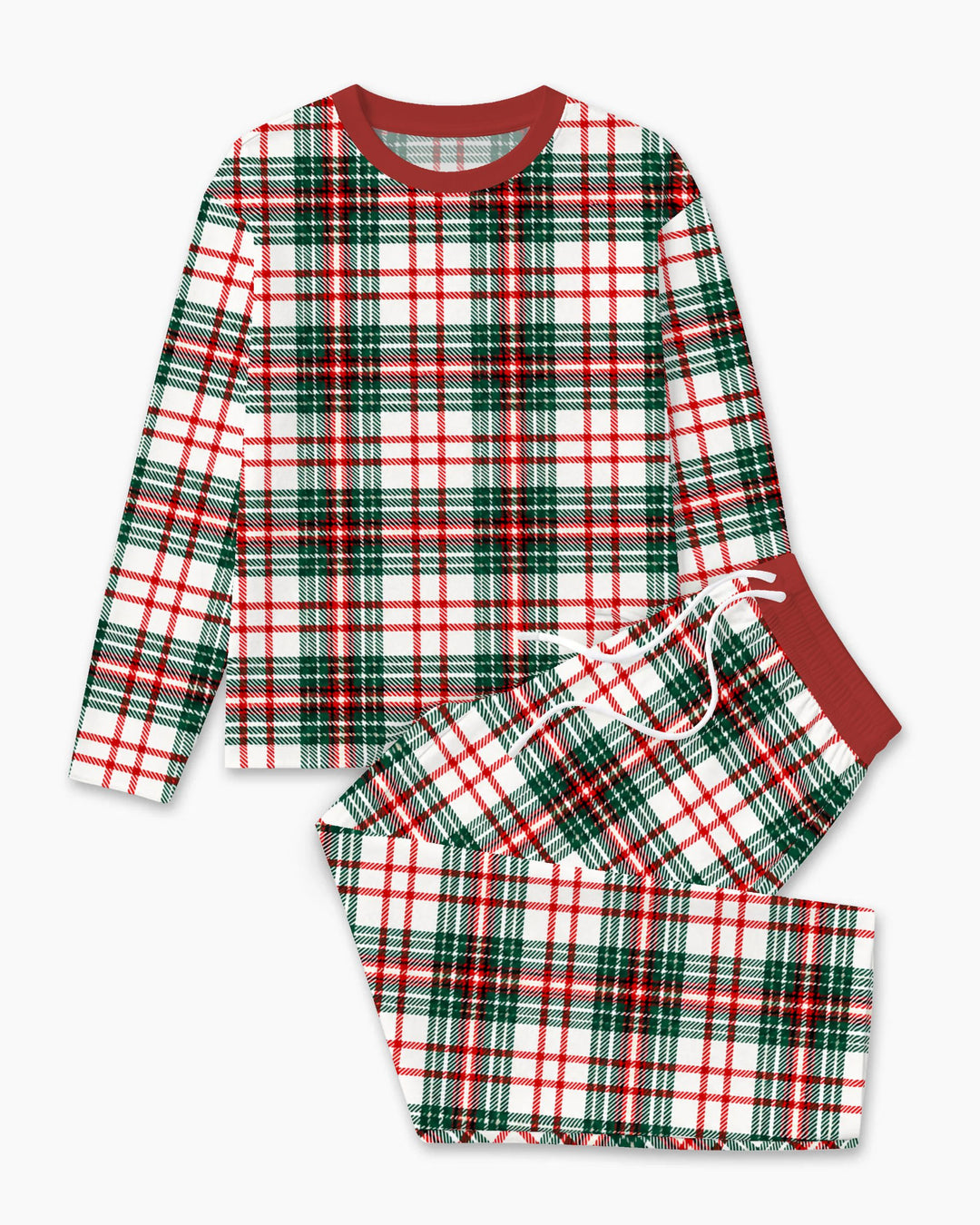 Classic Christmas Tartan Plaid Bamboo Men's Pajama Set