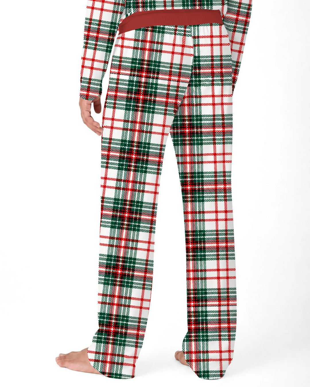 Classic Christmas Tartan Plaid Bamboo Men's Pajama Set