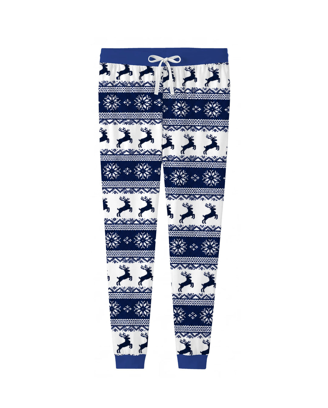 Navy Nordic Reindeer Fair Isle Bamboo Women Pajama Set