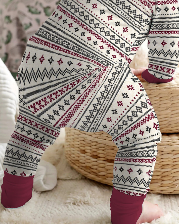 Nordic Fair Isle Holiday Knit Bamboo Convertible Zippy