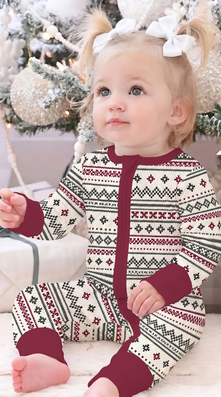 Nordic Fair Isle Holiday Knit Bamboo Convertible Zippy