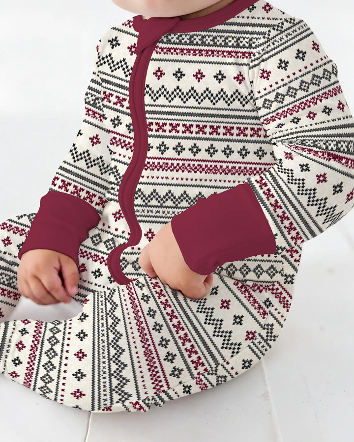 Nordic Fair Isle Holiday Knit Bamboo Convertible Zippy