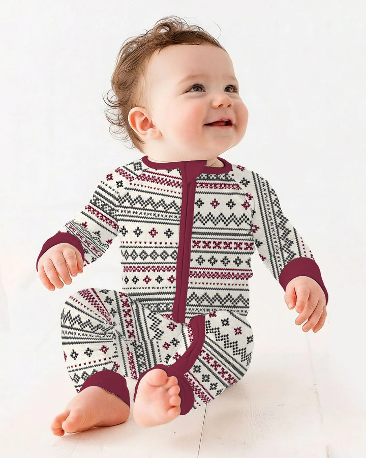 Nordic Fair Isle Holiday Knit Bamboo Convertible Zippy
