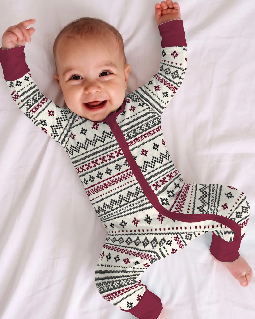 Nordic Fair Isle Holiday Knit Bamboo Convertible Zippy