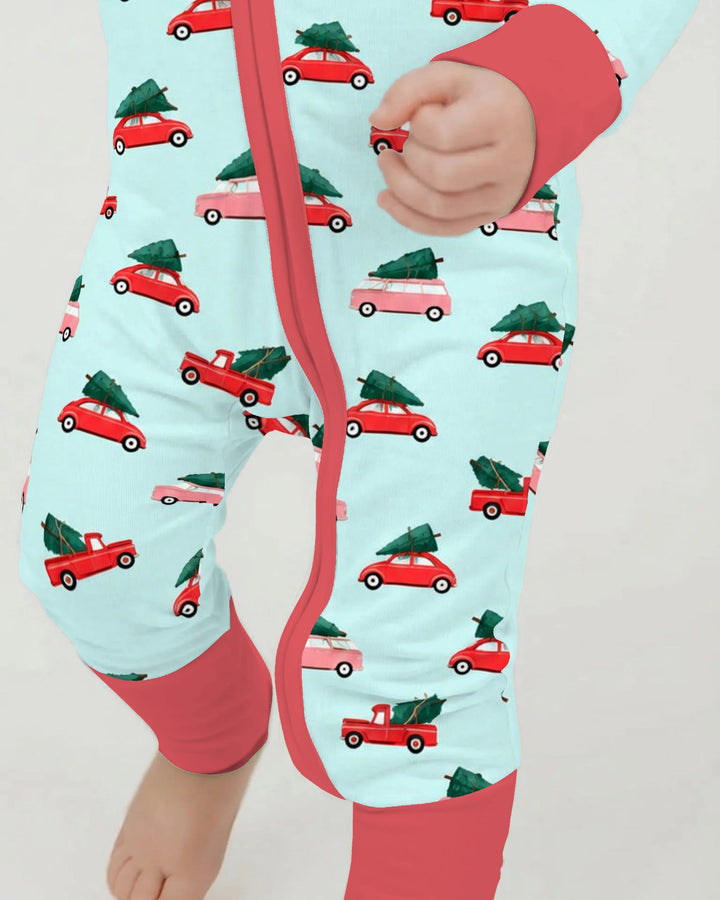 Christmas Tree Road Trip Cars Bamboo Convertible Zippy