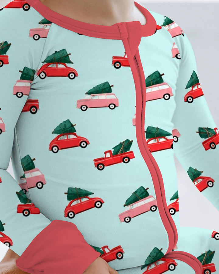 Christmas Tree Road Trip Cars Bamboo Convertible Zippy