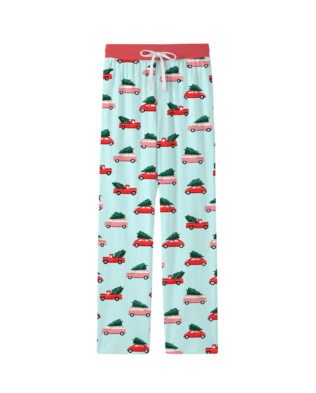 Christmas Tree Road Trip Cars Bamboo Men's Pajama Set