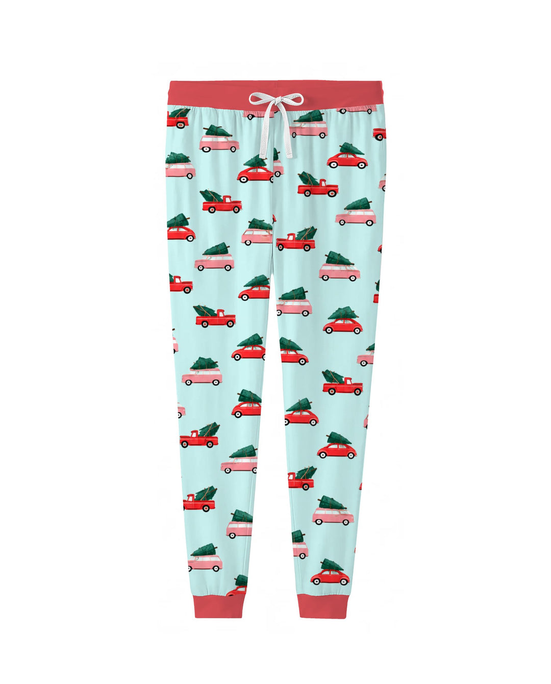 Christmas Tree Road Trip Cars Bamboo Women Pajama Set