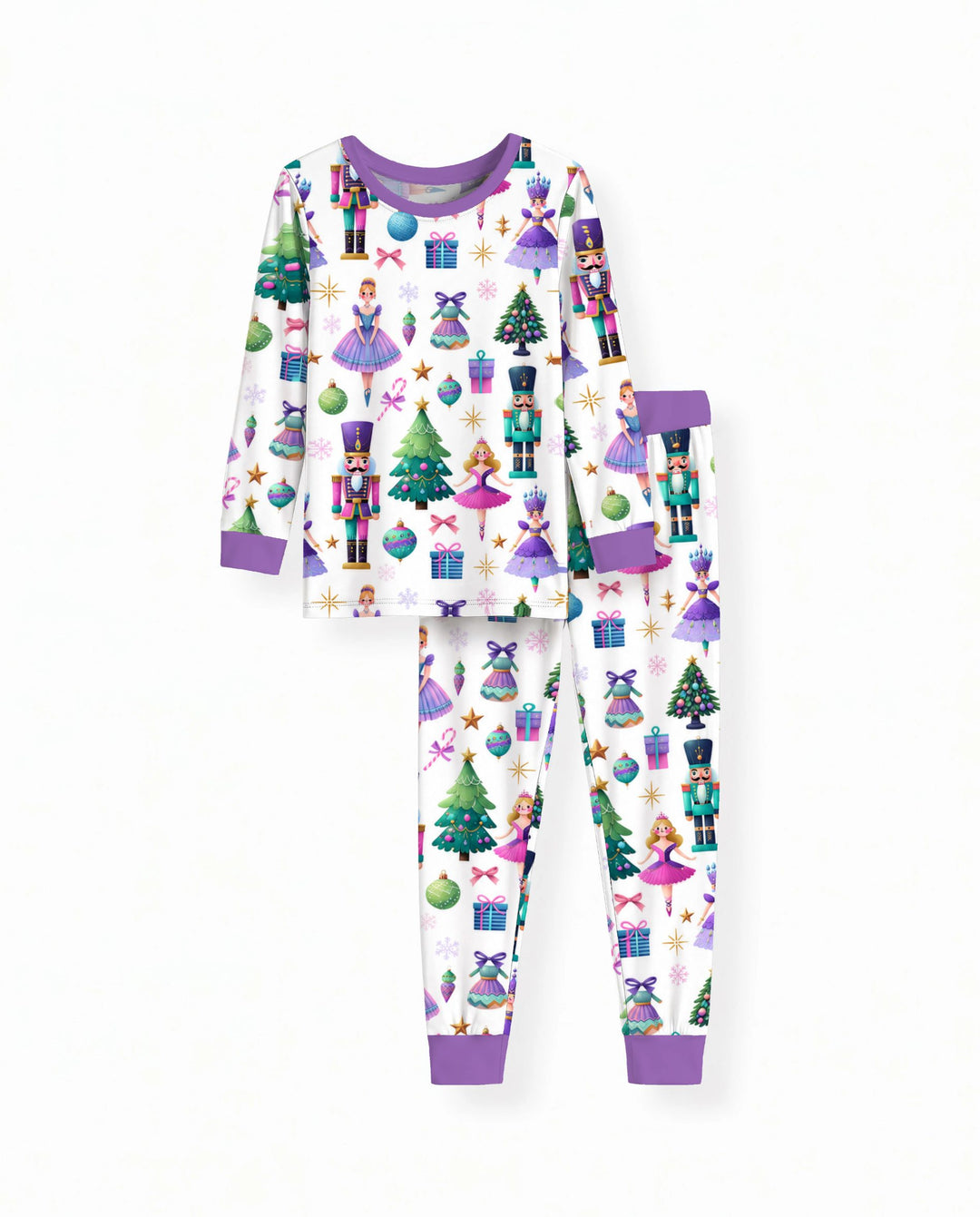 Sugar Plum Nutcracker Christmas Bamboo Two Piece Long Sleeve Pajama Set
