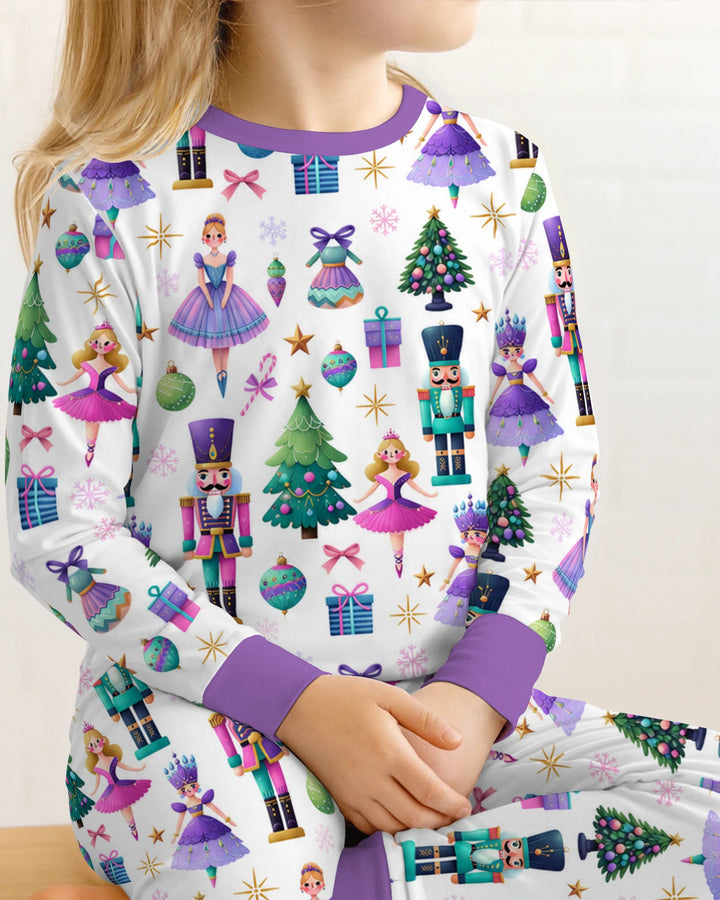Sugar Plum Nutcracker Christmas Bamboo Two Piece Long Sleeve Pajama Set