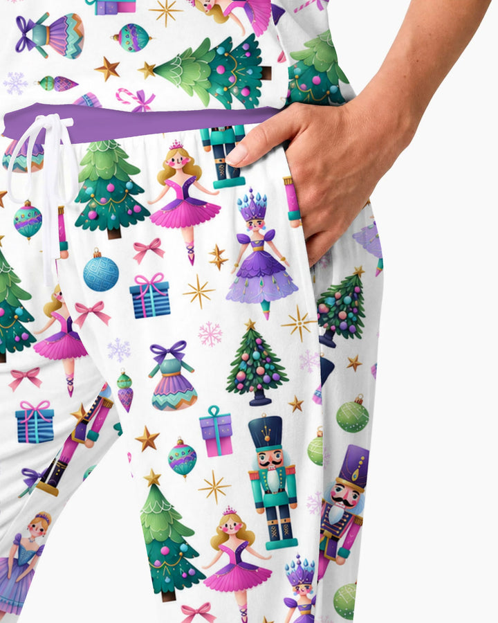Sugar Plum Nutcracker Christmas Bamboo Women Pajama Set